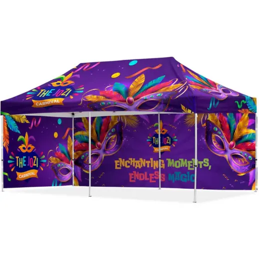 Coated Steel Sublimated Gazebo 6m x 3m - 1 Long Full- Wall Skin - 1 Short Full-Wall Skin Branded